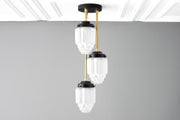 Tierlux Glass Pendant Light - Art Deco Globe Design